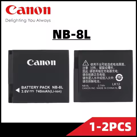 Original 3.6V NB-8L NB 8L NB8L Li-ion Digital Camera Battery 740mAh For Canon PowerShot A3300 A3200 