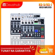 Deuahub KS-5/7 Professional Audio Mixer 5/7 channel mixer built-in EQ/recording Suport bluetooth USB