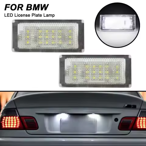 For bmw e46 number plate light M3 1998-2006 License Plate Lamps Plug & Play Waterproof 12V White 2PC