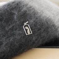 古董Vintage法國剪影純銀800信仰聖母耶穌十字架墜子項鍊 CH215