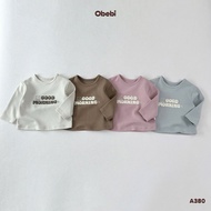 Good Morning Cotton Autumn Winter Baby Long Sleeve Shirt Obebi A380