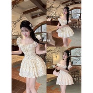 BEAUTIFUL IU OFF-Shoulder FLOWER DRESS