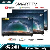Smart TV 4K WiFi HDR Android 12.0 TV 32 inch Smart TV HD EXPOSE TV 43 inch With WiFi/YouTube/MYTV/Netflix/Hdmi