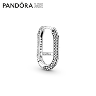 Pandora Me Silver Sterling silver hoop connector earring with clear cubic zirconia