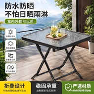 Fold Square Table Round Table Glass Tea Table Balcony Small Tea Table Multifunctional Folding Coffee
