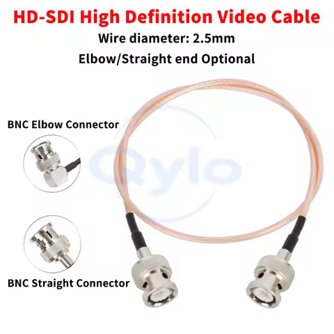 3G-SDI High-Definition Video Cable Monitoring BNC Cable Q9 Connector Cable HD-SDI Cable 6G 4K 75Ω Co