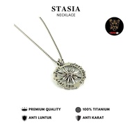 PRIA Stasia Necklace Necklace Titanium Chain Men Compass North Star Star Star Necklace Men SVK22