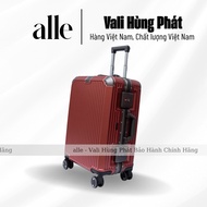 Hung Phat 8003 Travelking 8003 Aluminum Frame Suitcase, genuine high-quality scratch-resistant PC pl