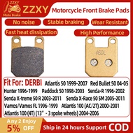 1 Pair Motorcycle Front Brake Pad For DERBI Atlantis 50 99-07 Hunter 96-99 Paddock 50 98-03 Senda-R 