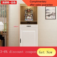 YQ58 Fokan Cabinet Altar Household God of Wealth Worship Table with Door Economical Guanyin Shrine Cabinet Guan Gong Sta