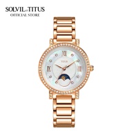 Solvil et Titus Chandelier 3 Hands Quartz DayNight Indicator RoseGold Stainless Steel Bracelet Women Watch W06-03261-002