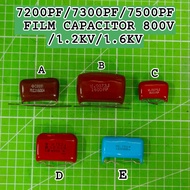7200PF/7300PF/7500PF FILM CAPACITOR 800V/1.2KV/1.6KV