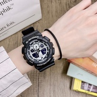 QIXIAO GA-100BW-1A Black Silver Sports Watch Ga100 Wristwatch Men's Fashion Strap Accessories P579