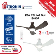 KDK E48GP 48" DC Ceiling Fan w/ light *Climate Voucher Eligible*