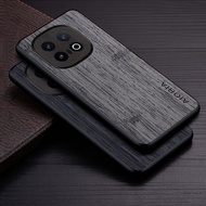 Case for vivo iQOO 13 5G funda bamboo wood pattern Leather phone cover Luxury coque for vivo iQOO 13