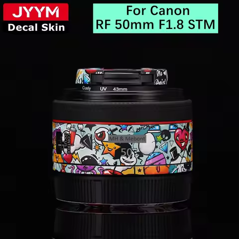 Lens Sticker RF50 RF 50 1.8 STM Decal Skin Vinyl Wrap Film Anti-Scratch Protector Coat For Canon RF 