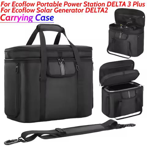 Portable Power Station Bag for Ecoflow Delta 3 Plus/Solar Generator Delta 2 Carrying Case Waterproof