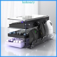 KOK Multiple Rank Acrylic Mechanical Keyset Display Stand With Mouse Storage Cabinet Planner