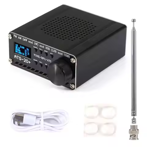 Smart-ATS-20+ Plus V2 SI4732 SDR Radio Receiver With OLED Display FM AM SW SSB USB Rechargeable
