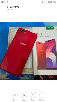 Oppo a3s second ram2/16