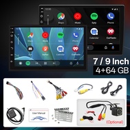 7/9 Inch 2 Din 4+64G Carplay  Android Car Stereo Radio Player GPS WIFI FM Navigation For Universal A