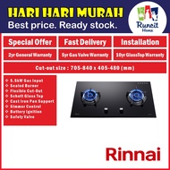 Rinnai RB92G Built-In Gas Hob / Rinnai RB-92G Gas Stove / 2 Tungku Dapur Rinnai Cooker Hob