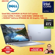 #IN177 USED DELL INSPIRON 16 PLUS  INTEL ULTRA 7-155H 16GB 1TB SSD NVIDIA RTX4060 RTX 4060 Performan