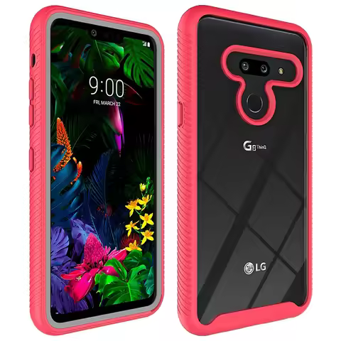 2 in 1 Hybrid Rugged Armor Shockproof Phone Case For LG G8 ThinQ 6.1 inches Soft TPU Frame Hard Plas