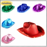 BEBETTKISS Light Up Cowgirl Hat, EVA Composite Space Cowgirl Hat, Durable LED Shiny Comfortable Cowb