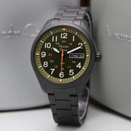 Alghani Watch Jam Tangan Pria Alexandre Christie AC 6539 ME BIPGN Men Green Dial Black Stainless Ste