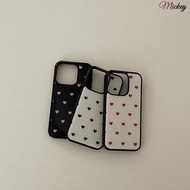 Iphone17 Phone Case.Black Edge Glass Japan Korea ins Simple Full Screen Love Suitable for iPhone17pr