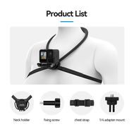 TELESIN สะโพกคอแบบซิลิโคน Neck Mount SE 2.0 สำหรับ Gopro Hero 13 12 11 10 9 8 DJI OSMO Action 5 4 3