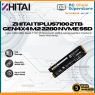 Zhitai TiPlus7100 2TB Gen4x4 M.2 2280 NVMe SSD - Upto 7,000 MB/s Read / TLC 3D Nand with HMB