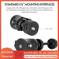 1buycart Panoramic Tripod Head Camera Mount Adapter Mini Ballhead 360°Rotatable 10kg/ 4.4lbs Load Ca
