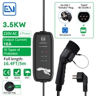 ZR-EUO03 Portable EV Charger Type 2 Electric Car Charging Cable EV Charging Station Wallbox 7KW for