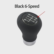 Car 5 6 Speed Leather Gear Silver Shift Knob Carbon Look for BMW 1 3 5 6er E46 E53 E60 E61 E63 E81 E