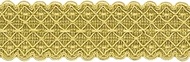 2" (5cm) Decorative Gimp Braid Trim (Style# 0200ARG) Antique Gold #C4 (Dark Yellow Gold) 5 Yard Valu
