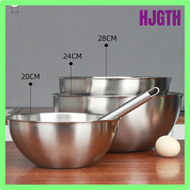 SJTTR Stainless Steel Mixing Bowl Kitchen Whisking Bowl for Knead Dough Salad Cooking Baking 20cm / 24cm /28cm RFHFG