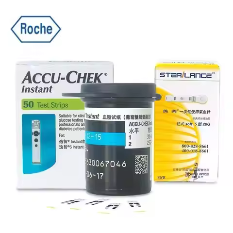(EXP:Maximum) Roche ACCU Chek Instant Diabet Glucose Accu Chek Glucose Test Strips Free Blood Collec