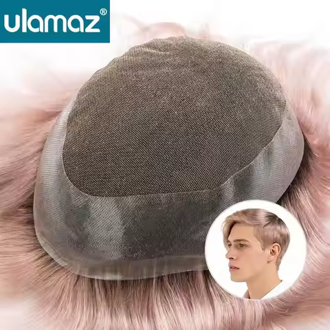 Dusty Pink Color Wig Man Australia Male Hair Prosthesis T Color Toupee Hair Men Ombre Color Wig Men 