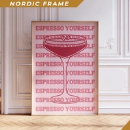 Wall painting, Pink Espresso Martini Wall Art- Cocktail Coffee Poster, Martini Glasses Print for Kit