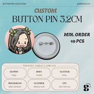 Erivelle Co. – 3.2 CM Custom Design Button Pin | Name, Photo, Logo Souvenir Pin