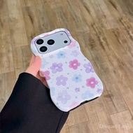 Phone Phone Case Suitable for iPhone 11 12 13 14 15 16 17 Pro max Pink Blue Purple Floral Two-in-One