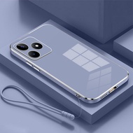 Soft Case Realmi C53 C35 Plating Casing Cover Square Frame Free TALI Strap