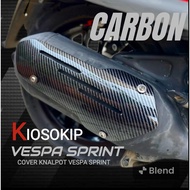 Vespa matik Exhaust Cap carbon Shield vespa sprint carbon Variation vespa sprint Accessories vespa sprint