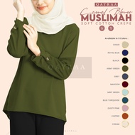 𝐐𝐀𝐘𝐑𝐀𝐀 BUTTON BLOUSE SOFT COTTON CREPE / MUSLIMAH BLOUSE / MUSLIMAH CASUAL