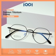 Kacamata Minus Titanium Elastis Frame Bulat Pria Wanita - IOOI 2822