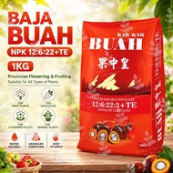 Baja Buah (1KG) Npk 12.6.22+TE Untuk Paksa Berbuah / Bunga, Untuk semua jenis tanaman