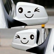 CONTENTS 2 FACE SMILE CAR MIRROR CUTTING STICKERS