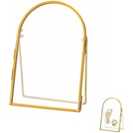 Arch  Metal Photo Frame, Double Glass Tabletop Display, Sand Footprint Memory, Pet Paw Print Keepsak